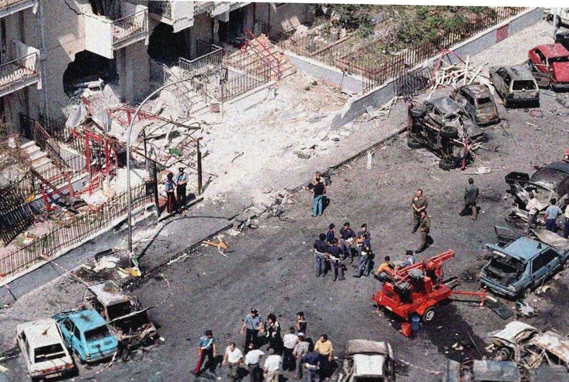 Место убийства Паоло Борселлино. 19 июля 1992